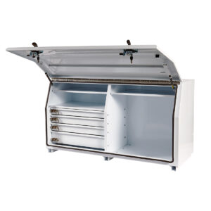 850H Series – Aluminium 4 Drawer Minebox - White
