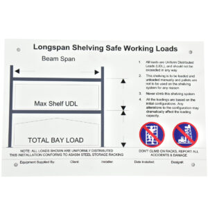 Safe Work Load Signs