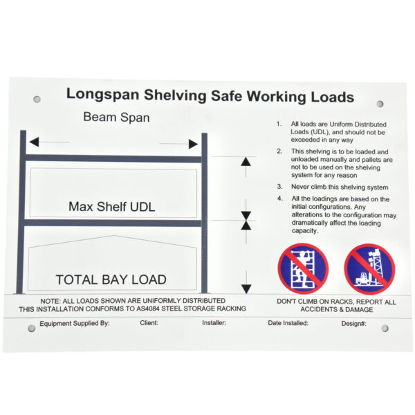 Safe Work Load Signs • Pallet Racking Place